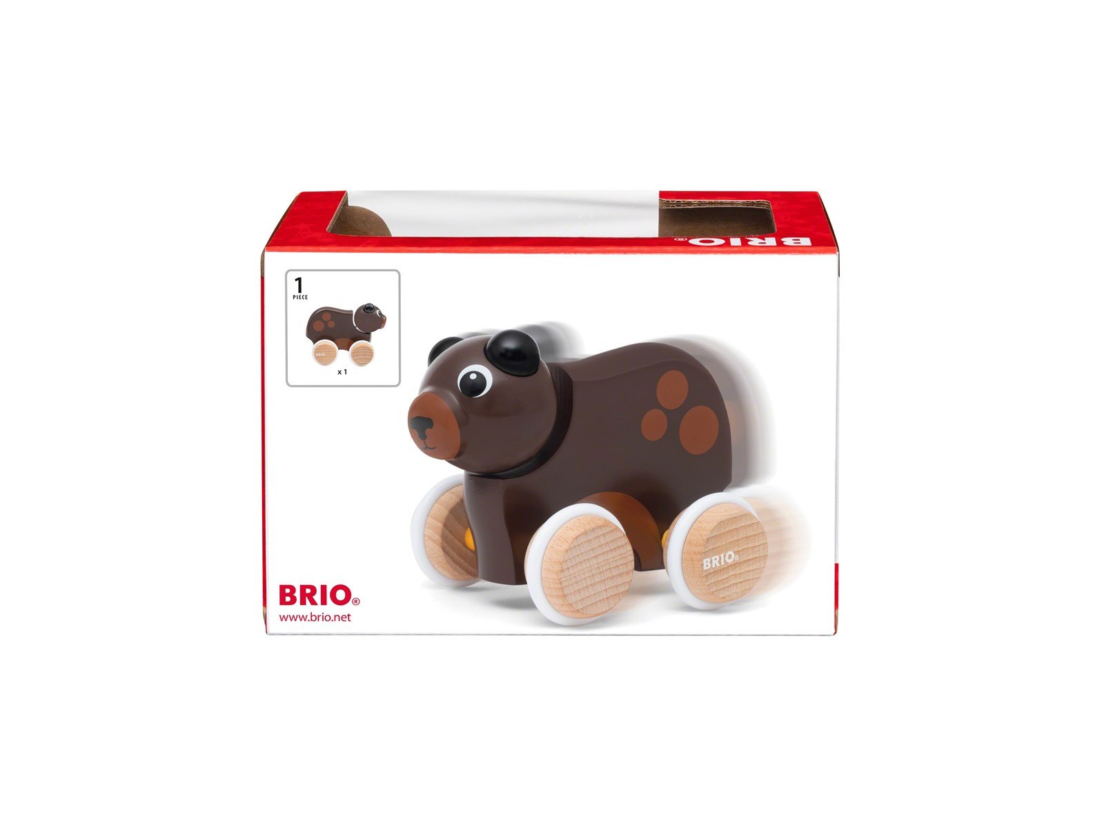 Brio Push Along Bear Brio Push Along Bear